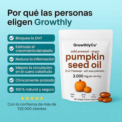 Aceite De Semilla De Calabaza - Recupera tu cabello en 120 días
